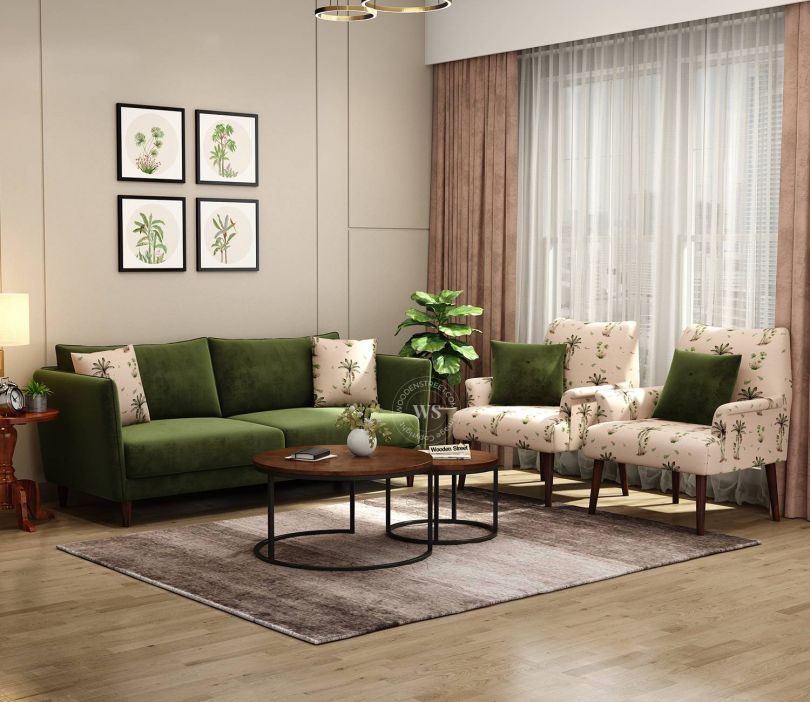 Apolo 3 Seater Living Room Sofa with 2 Lounge Chairs (Palm Collection)