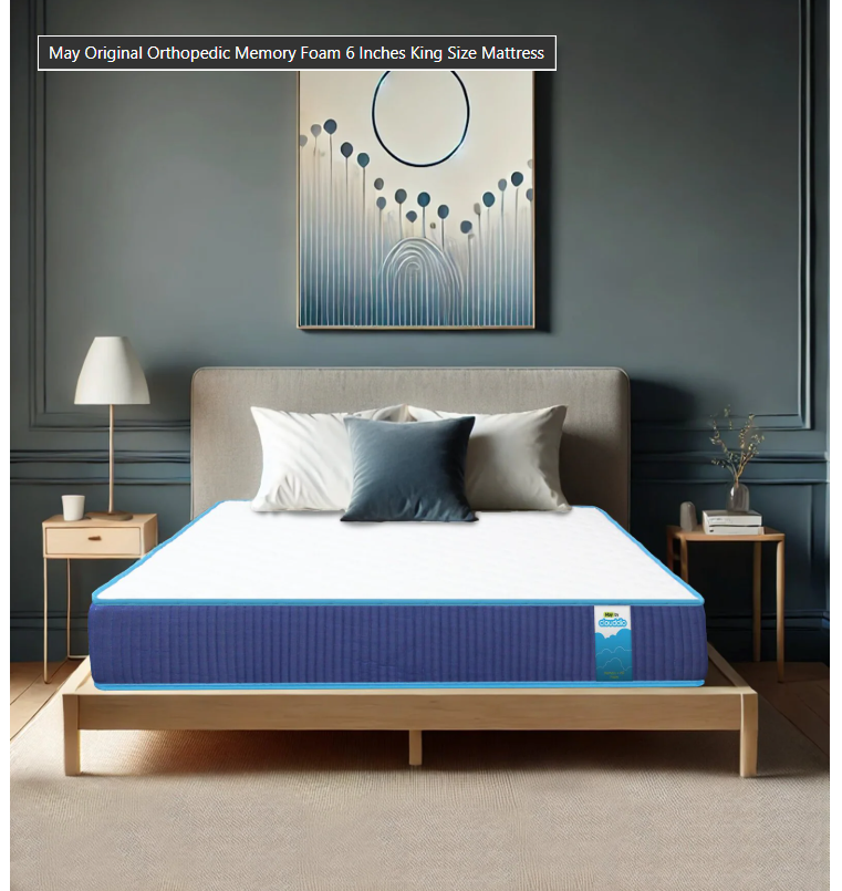 May Original Orthopedic Memory Foam 6 Inches King Size Mattress