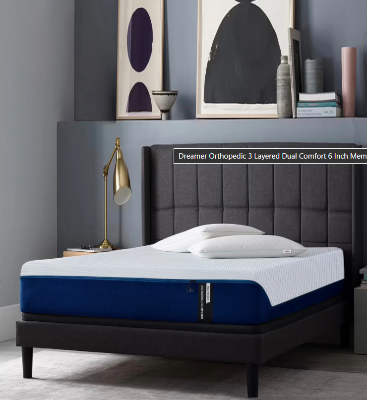 Dreamer Orthopedic 3 Layered Dual Comfort 6 Inch Memory & HR Foam Mattress In King Size
