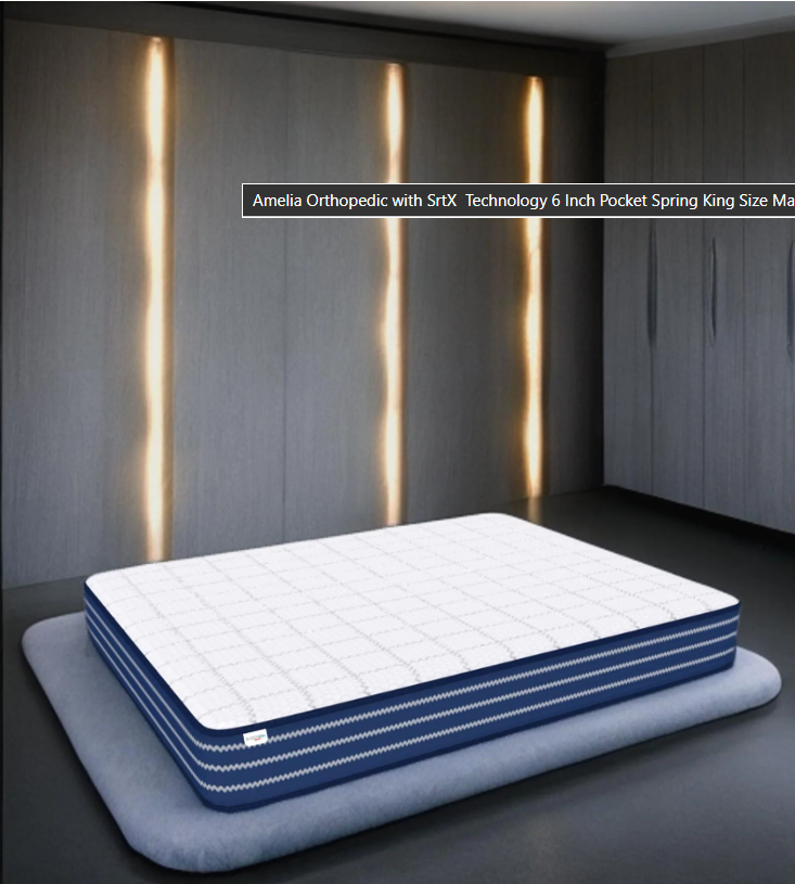 Amelia Orthopedic with SrtX Technology 6 Inch Pocket Spring King Size Mattress