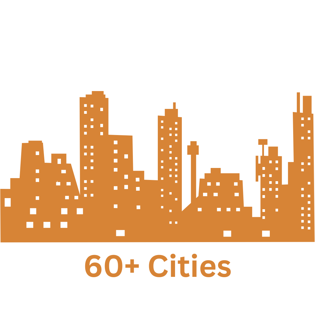 60+ Cities